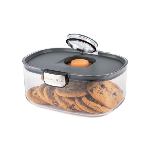 Progressive ProKeeper International Airtight Food Storage Container with Terracotta Disk for Freshness, Stackable & Dishwasher Safe, Ideal for Cookies, Baked Goods, & More 3 Quart, 3-Piece