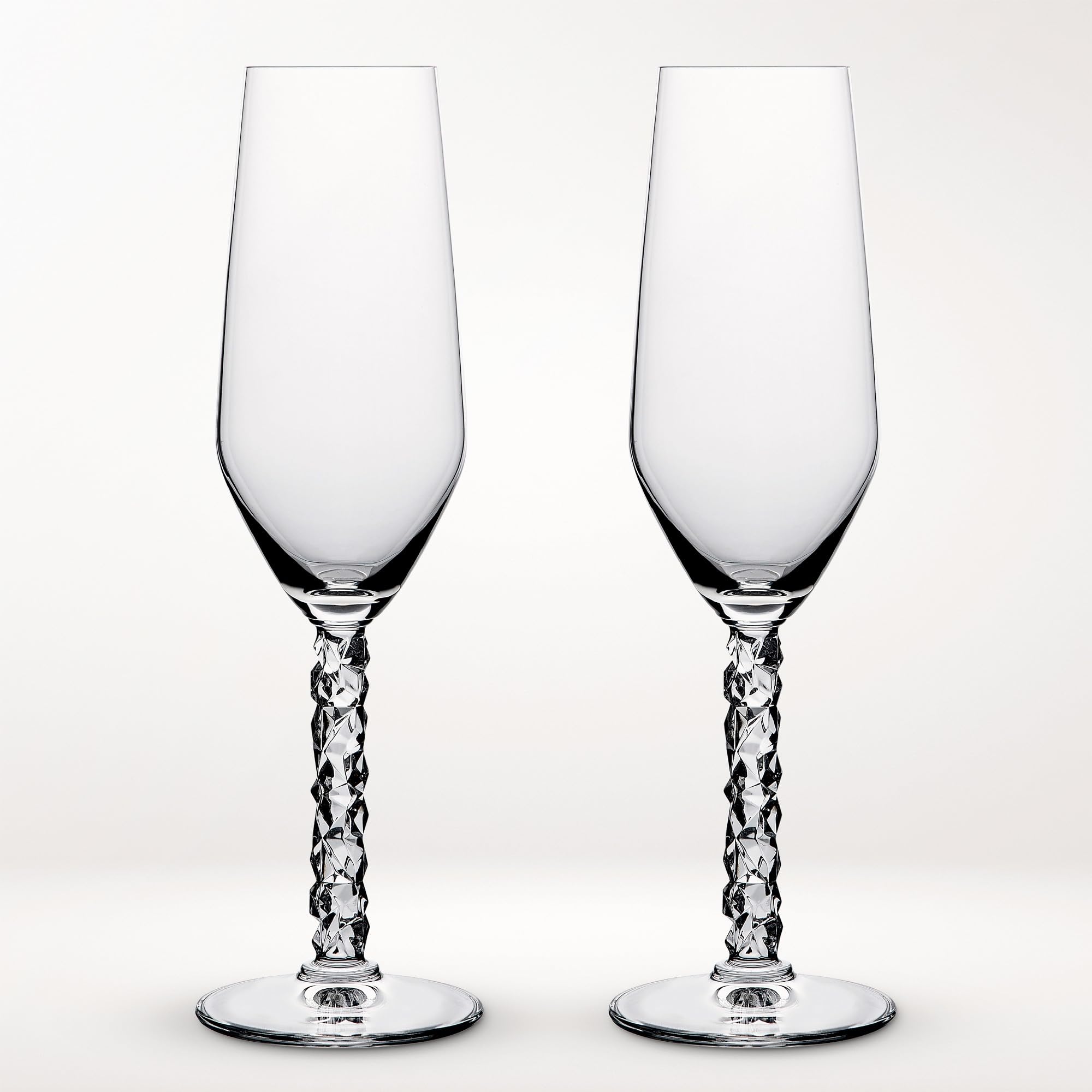 Orrefors Carat 8 oz. Champagne/Flute Crystal Stemware,Set of 2
