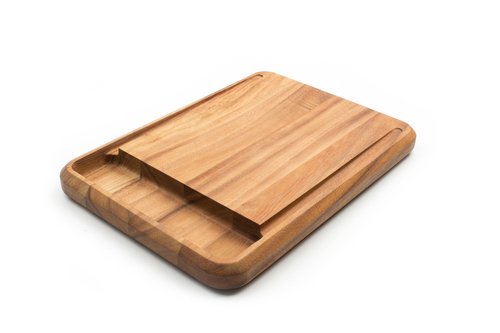 Ironwood Gourmet Big Catch Cutting Board, Acacia Wood, 10.5 x 15 x 1.25 inches
