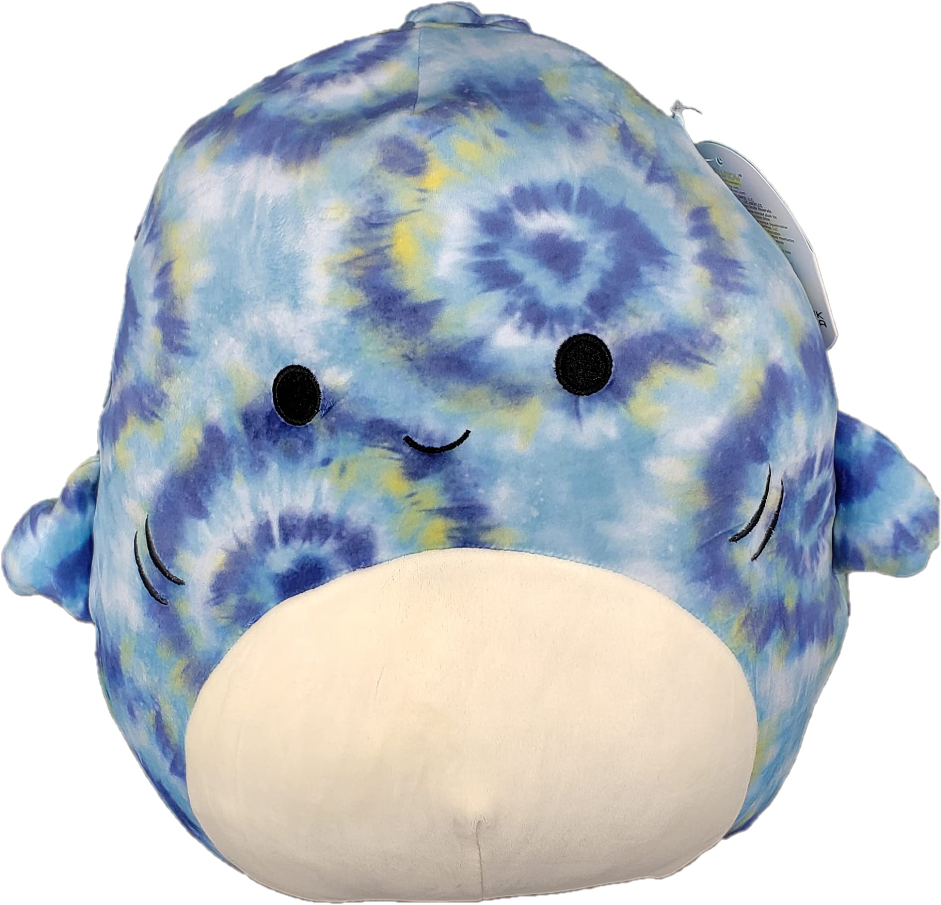 SQUISHMALLOW KellyToys - 8 Inch (20cm) - Luther The Blue Tie Dye Shark - Super Soft Plush Toy Animal Pillow Pal Buddy