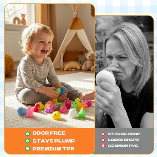Mochi Squishy Fidget Toys by 110 Pack - Soft Stress Relief & Ideal Party Favors for Kids
