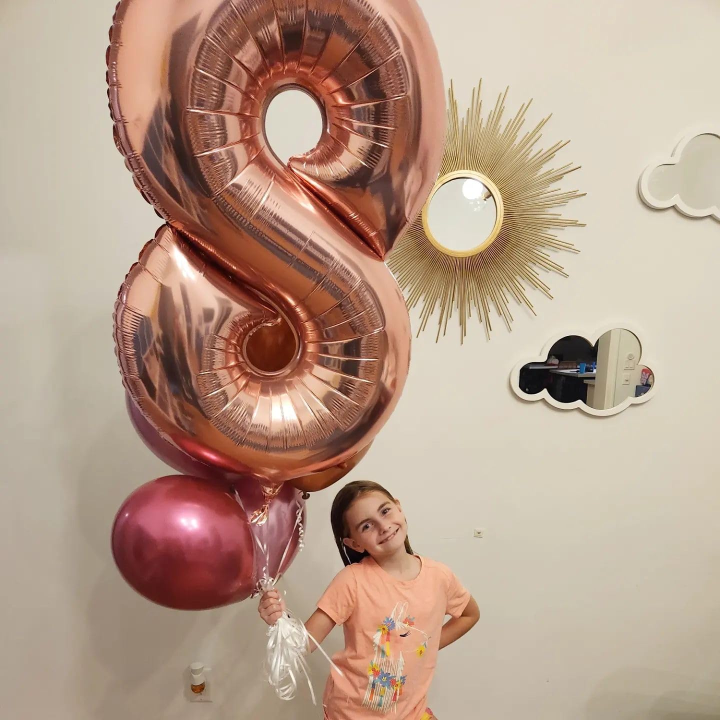 Rose Gold Number 10 Balloon - 40 Inch 10th Birthday Decoration for Girls & Boys