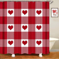 AIXMJZQ Valentines Shower Curtain Bathroom Love Farmhouse Holiday Bathroom Decor 72x72 Inches with 12 Hooks