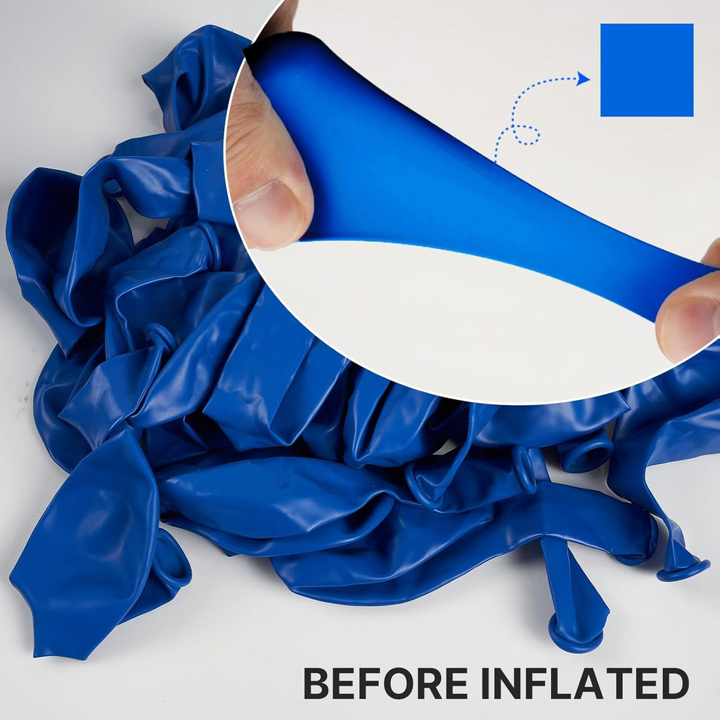 PartyWoo Royal Blue Balloons - 140-Piece Arch Kit for Baby Shower & Graduation | 5-12 Inch Sizes