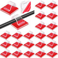 Namalu Mini Cable Clips - 60 Self-Adhesive Hooks for Christmas Lights | Clear, Small Size
