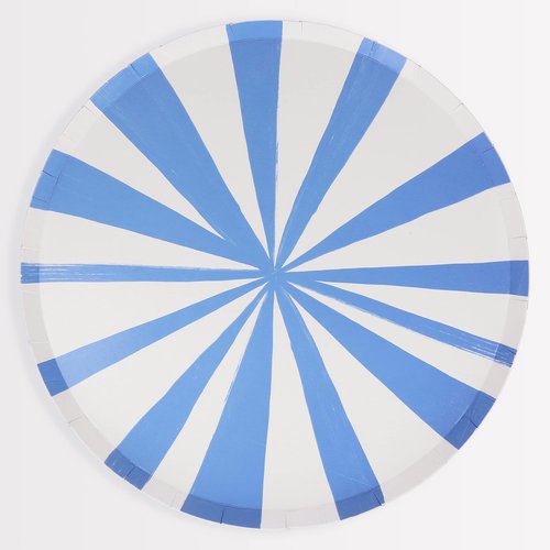 Meri Meri Striped Paper Plates, Pack of 8 Disposable Plates in a Range of Fun, Bright Colors and 2 Sizes (Side & Dinner), Versatile for All Your Events