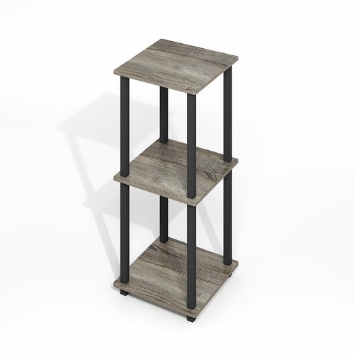 Furinno Simplistic Side Table Set of 2, End Table, Night Stand, Nightstand, Bedside Table, for Living Room, Bedroom, Grey Oak