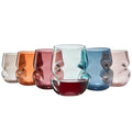 Khen Unbreakable Aerating Stemless Wine Glasses - European Tritan Plastic Wine Glass Set with Finger Indentations - Set of 6-13 oz - Acrylic Reusable, BPA Free, Naturally Aerates Wines