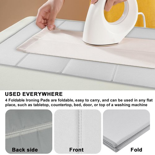 Foldable Garment Steamer Hanger Stand with Ironing Gloves, Adjustable Steamer Rack Included Lint Remover & Storage Bag, 2 Clips&Portable Ironing Board for Suits Shirts Coats Portable Travel Home Use