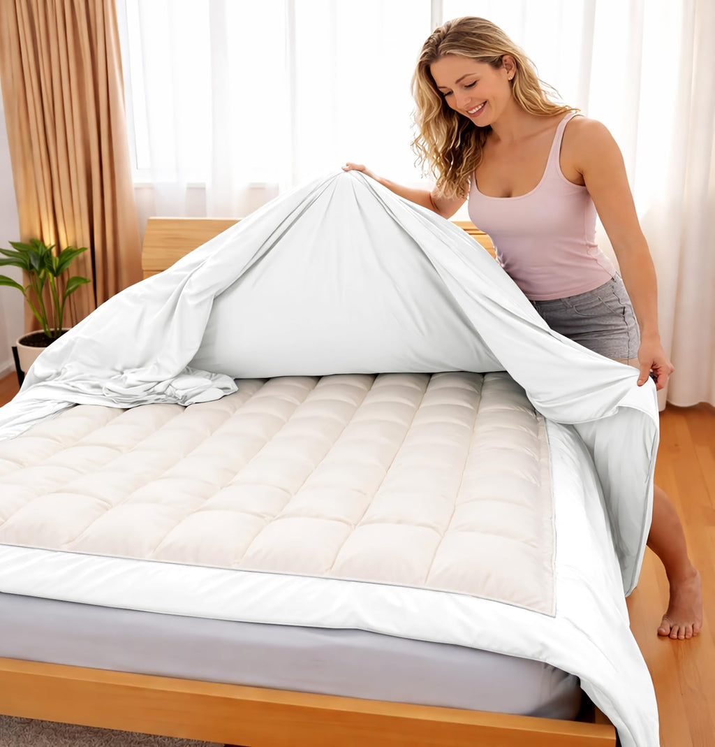 3 Side Zipper Duvet Cover Set King Size White - Soft Microfiber Duvet Cover Set with 3 Sided Zipper Closure, King Size Duvet Cover (90"x104") & 2 Pillow Cases(20"x36"), NO Comforter