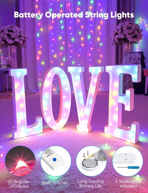 Minetom 12 Pack Battery Operated Fairy String Lights - 7ft 20LED Multicolor Waterproof Twinkle Lights for DIY Decor | Perfect for Christmas & Weddings