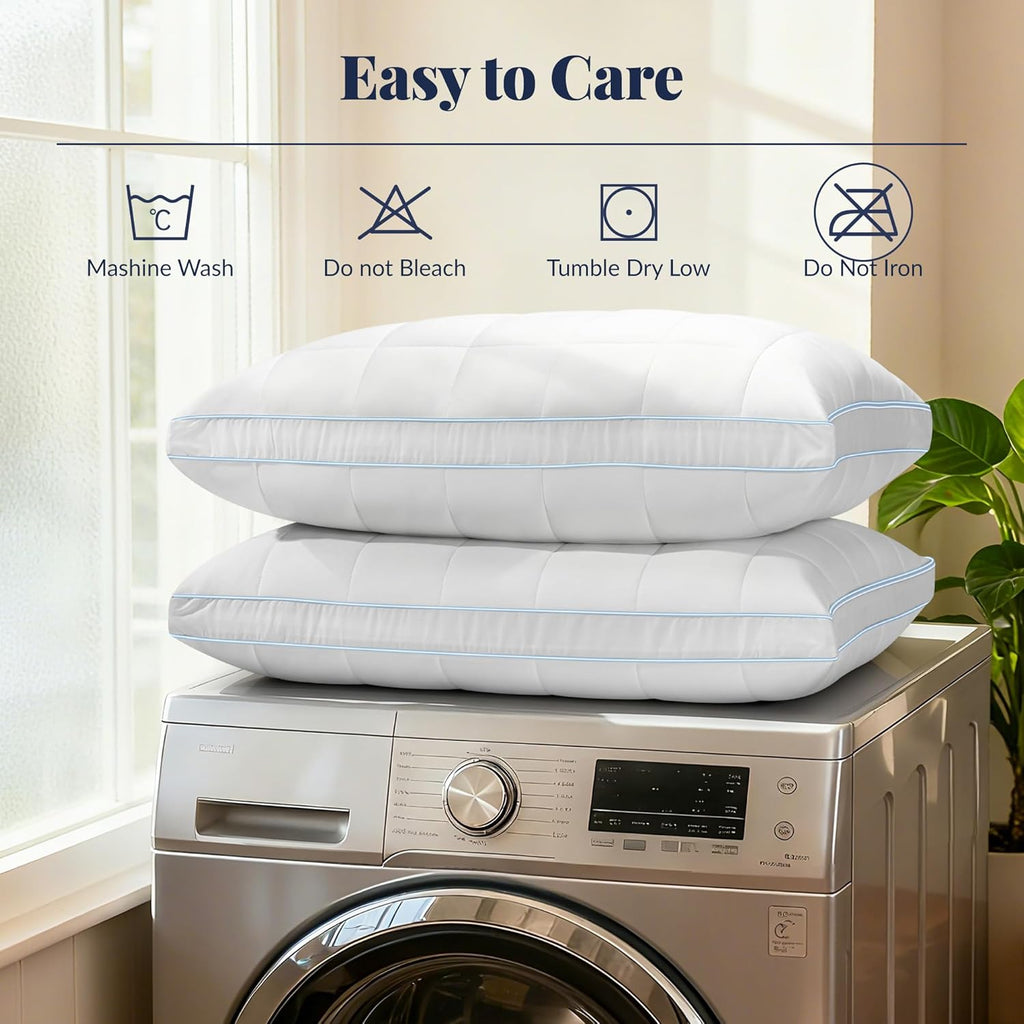 Skiennix Adjustable Bed Pillow - Queen Size Hotel Pillow with 3 Removable Inserts for All Sleepers