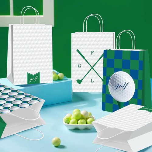 BQK 16Pcs Golf Goodie Bags Golf Themed Party Decorations Golf Party Favor Bags Golf gift bags Golf Birthday Party Supplies