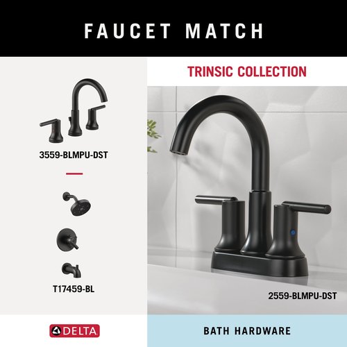 Delta 75918-BL Trinsic 18 in. Towel Bar in Matte Black