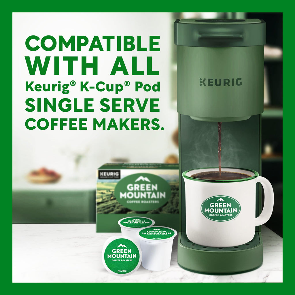 Green Mountain Coffee Roasters Half Caff, Single-Serve Keurig K-Cup Pods, Medium Roast Coffee Pods, 48 Count