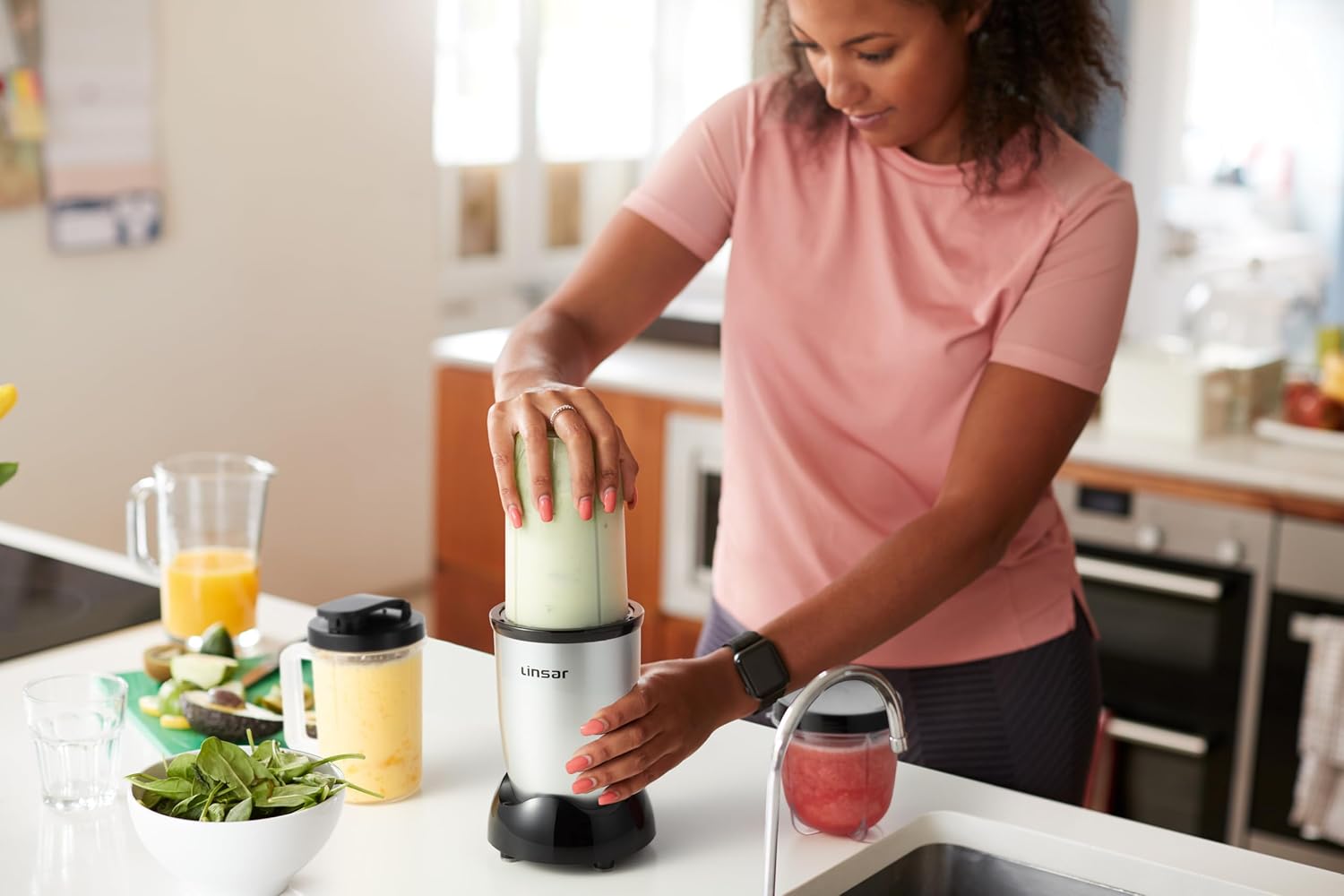 Skiennix High-Speed Blender - Silver Bullet Blender with Extra Cups for Smoothies | Perfect for Home & Gym