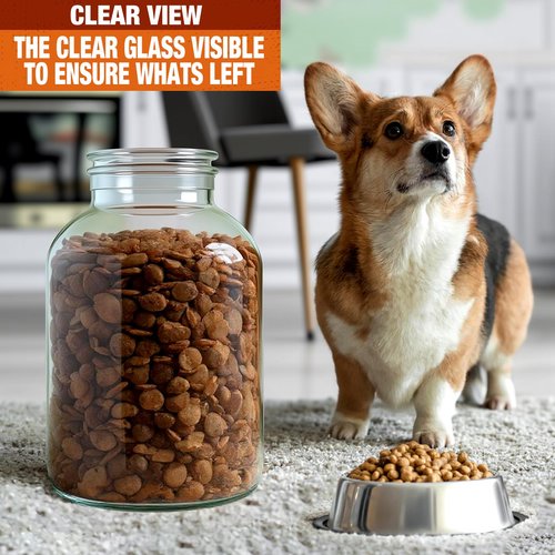 Maxdot Large Glass Jar with Airlock Lid 6.6 Gallon Large Storage Glass Jars Wide Mouth Fermentation Jar with Ropes Fermentation Container Jug for Wine Making