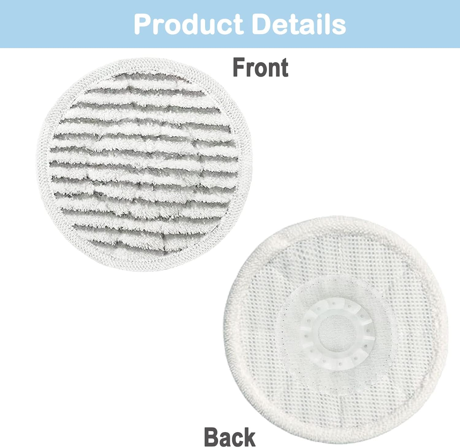Shark S7001 Replacement Steam Mop Pads - 10 Pack All-in-One Scrubbing Pads for S7000 Series