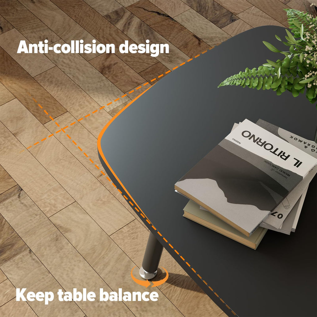 WOHOMO Folding Coffee Table White Small Coffee Tables for Living Room Portable Simple Modern Center Table for Small Spaces, No Assembly, 31.5 * 15.7 * 17.7IN, White Htp