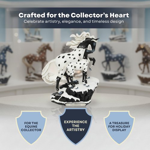Enesco Trail of Painted Ponies Mare and Foal Figurine First Christmas Theme – Hand-Painted Resin Horse Collectible with Gift Box and Collector Card