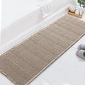 H.VERSAILTEX Upgraded Waffle Runner Rug Super Absorbent Non Slip Bath Rugs for Beside Tub, 24" x 72", Irish Cream