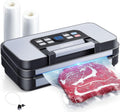 Precision Pro Vacuum Sealer by 95Kpa - Powerful Double Heat Seal & Pump | 10-in-1 Food Storage Machine, Blue