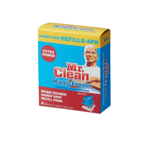 Mr. Clean Magic Eraser Handy-Grip All Purpose Refill Pads, White (Pack of 4)