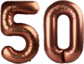 Number 50 Balloon - Dark Brown 40 Inch | 50th Birthday Decorations for Men & Women