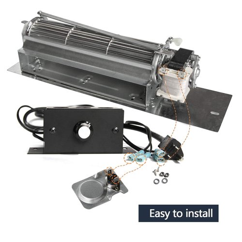 Hongso FK24 Fireplace Blower KIT Replacement for Majestic 36BDVRRN 36BDVR 36BDVT 39BDVR 32VFSC 33BDVR, Vermont Castings, Northern Flame, Rotom R7-RB65 HB-RB65, Majestic Fireplace Blower Fan 54103