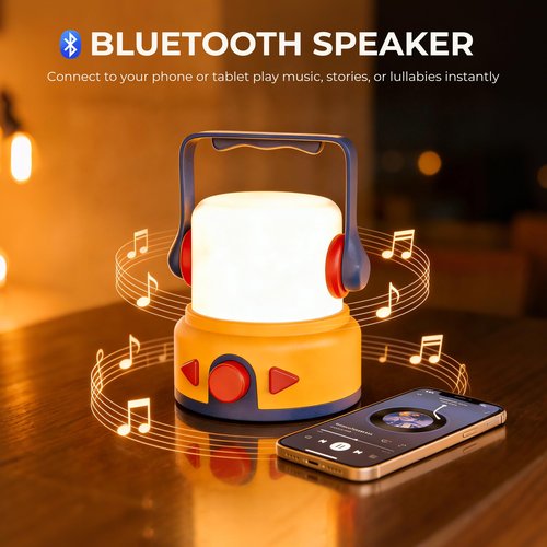 CBPLAY 4-in-1 Kids Night Light, Bluetooth Speaker, Story Player & White Noise Machine for Soothing Sleep - Rechargeable, Patented Pull-Handle, and Screen-Free, Perfect for Bedtime, Travel & Camping