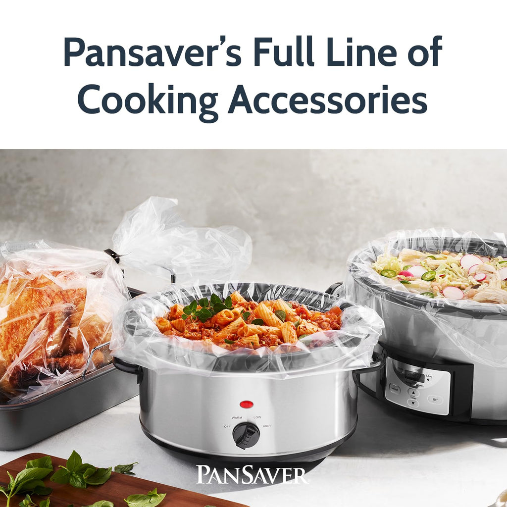 PanSaver RC Clear Liners for Easy Clean Up - Disposable Buffet Pan Liners, Ovenable up to 400F - Clear (Third & Quarter Pan - Medium & Deep | 19 x 12 IN)