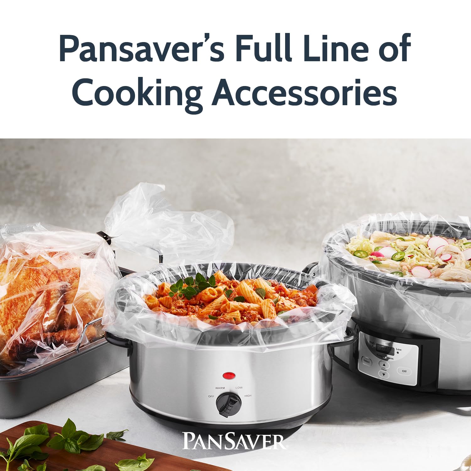 PanSaver RC Clear Liners for Easy Clean Up - Disposable Buffet Pan Liners, Ovenable up to 400F - Clear (Third & Quarter Pan - Medium & Deep | 19 x 12 IN)