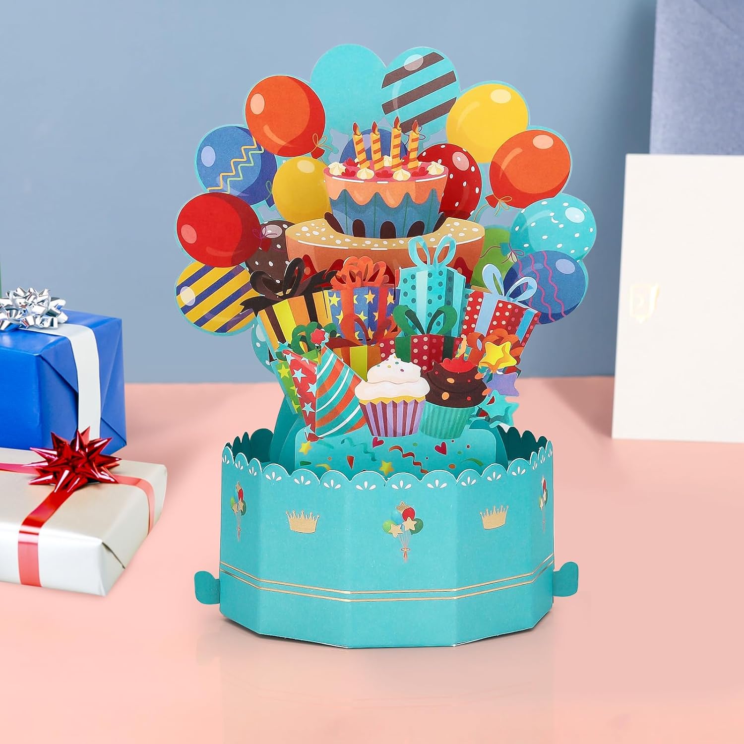 Soleebee 3D Pop-Up Birthday Card - Happy Birthday Greeting Card for Him/Her with Envelope