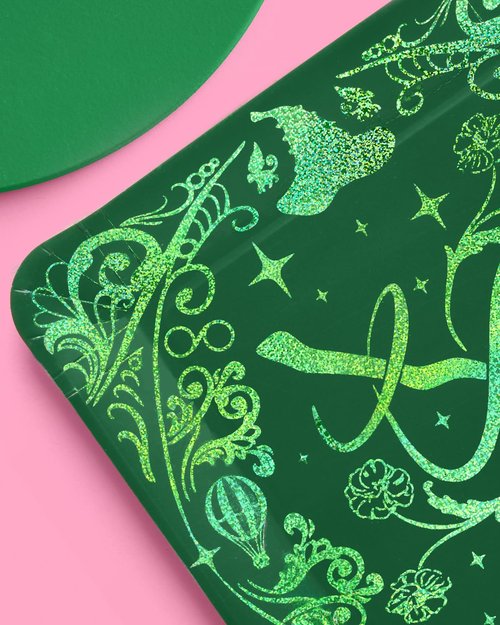 xo, Fetti Pink + Green Witch Paper Plates | 24 pcs | Wizard Party Supplies, Magical Birthday Tableware