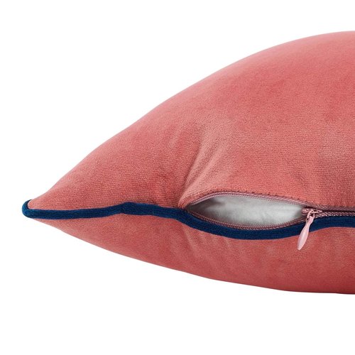 Modway Accentuate 24" Performance Velvet Accent Throw Pillow, 24" x 24", Blossom Navy