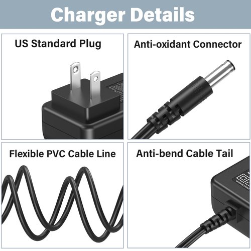 30V Vacuum Cleaner Charger Compatible with Laresar 25.9V 30V Li-ion Battery Cordless Stick Vacuum Cleaners Power Cord AC Adapter for Laresar Elite 5 3 4 1 Pro Model Elite 5 Elite 4 Elite 3 Elite 1 Pro