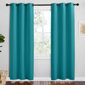 NICETOWN Room Darkening Curtains - Thermal Insulated Grommet Blackout | 78-Inch Length, Peacock Teal, 2 Panels