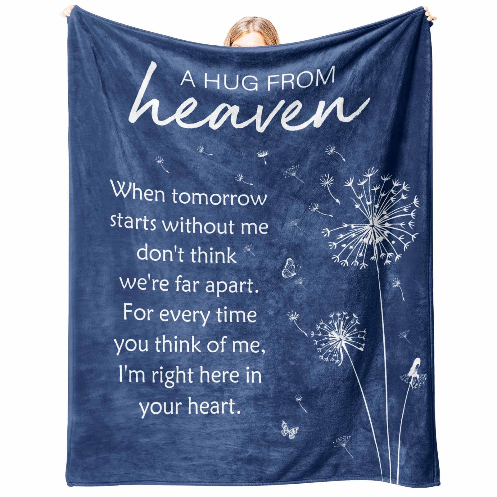 Glydein Sympathy Gifts for Loss of Loved One, Soft Flannel Memorial Blanket, Bereavement Gift Idea, Grief Sorry for Your Loss for Mom Dad Grandma Grandpa Sister - 50‘’ X 60‘’