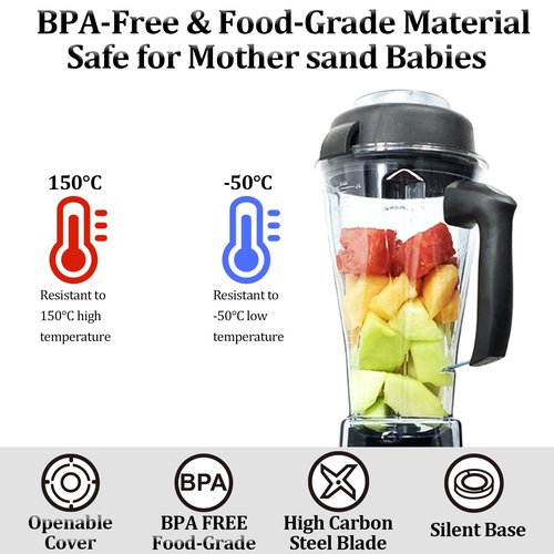 Blender Pitcher 64oz, Replacement for 5200 5000 5300 6300 VM0101 VM0103 VM0197 Classic/Explorian/Commercial Series etc Container Jar Cup