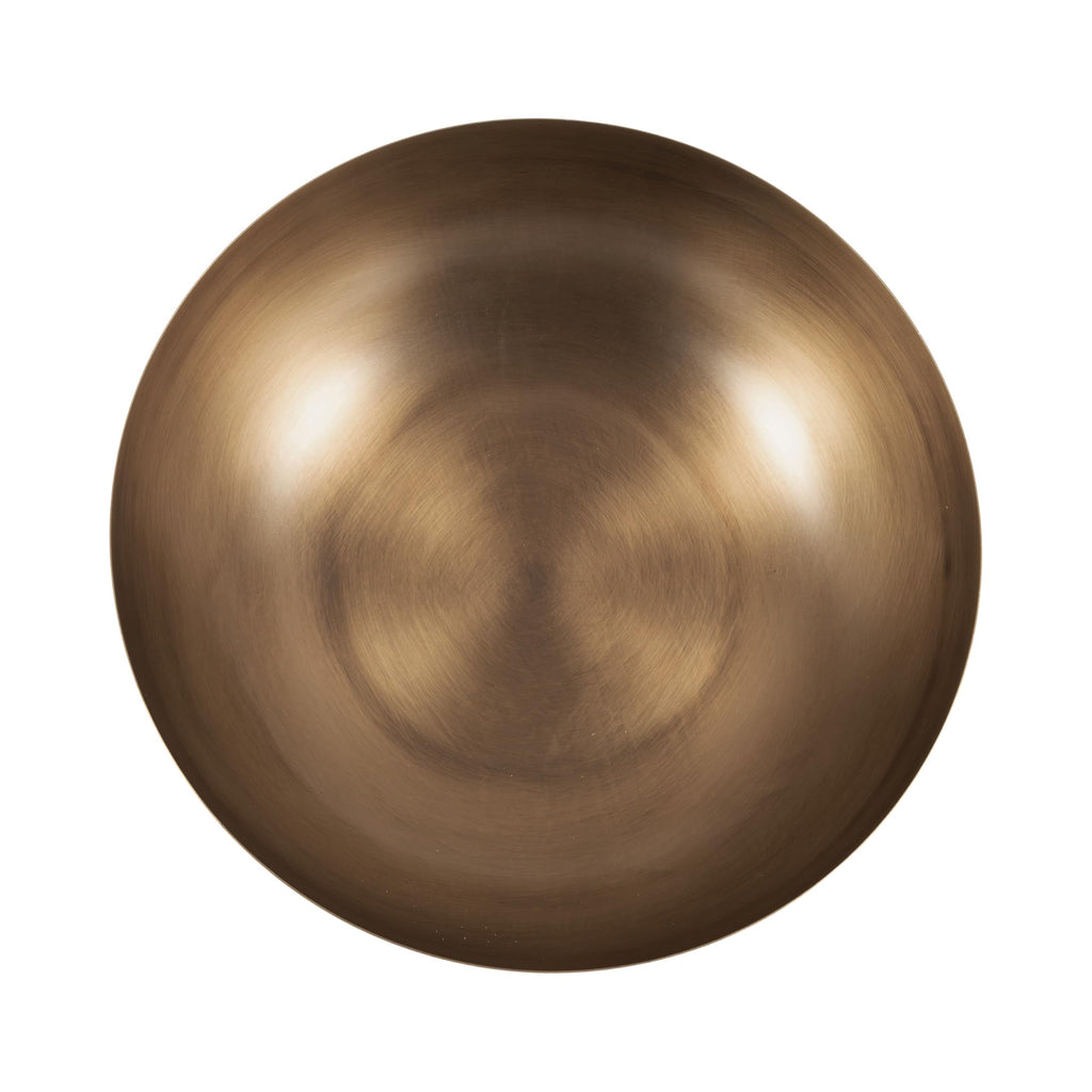 Kate and Laurel Rooks Ribbed Decorative Metal Bowl; 12 Inch Diameter; Brass; Modern Raised Fruit Bowl for Kitchen Counter or Use as a Key Bowl for an Entryway Table