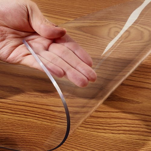 38x96 inch PVC Vinyl Table Pad for Coffee Conference Table Kitchen Countertop Cover Clear Plastic Table Top Cloth for Dinner Buffet Wedding Birthday Party Table Water Heat Resistant Non-slip Dustproof