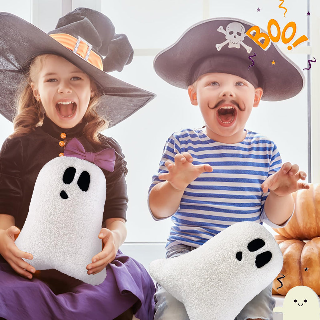 WSARZAHE Halloween Pillows, Ghost Pillow, Fall Decorative Pillow Indoors, Halloween Decorative Throw Pillow, Cute Pillow for Home (White)