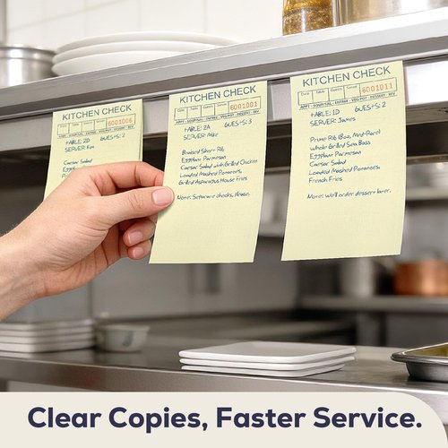 FMP Brands Double Part Guest Check for Servers, Server Note Pads 2500 Sheets (50 Pads), Server Books for Waitress with Carbon Copies, Guest Check 2 Part Carbonless, Receipt Book with Carbon Copies