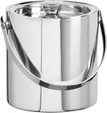 Kraftware Collection 3 Quart Ice Bucket, Polished Stainless-Steel (70307)