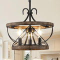 Curve Curio 12.9'' Farmhouse Chandelier Light Fixture, 3-Light Dining Room Light Fixtures French Country Rustic Chandelier Over Table for Entryway Foyer Bedroom Living Room