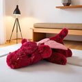 Gisqis 4Pounds Red Dragon Plush 23.6" Weighted Dragon Stuffed Animals Soft Giant Stuffed Dragon Weighted Dragon Stuffy Plushies Body Pillow Easter Birthday Gifts for Kids