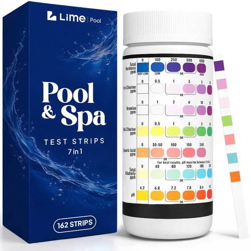 162 Pcs 7-Way Hot Tub Test Strips by AquaChek - Fast & Accurate Readings in Just 15 Seconds