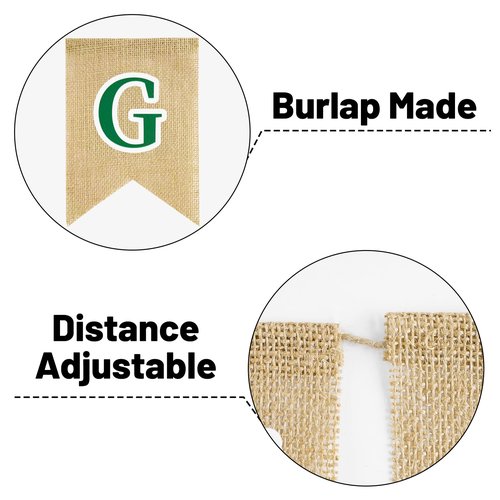 Football Burlap Banner Garland - NO DIY Game Day Banner Pre-Strung Football Birthday Banner Garland Triangle Flags Banners for Football Birthday Party Decorations Indoor and Outdoor