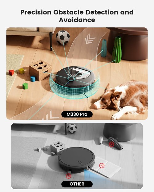 Lefant M330 Pro LiDAR Robot Vacuum & Mop - Smart Mapping, Tangle-Free Pet Hair, Slim Design