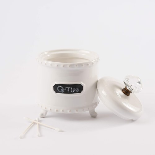 Mud Pie Small Circa Chalkboard Label Bath Canister